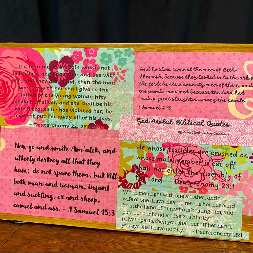 God Awful Bible Quotes Sign